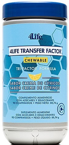 Transfer factor Chewable Tri-factor Formula (mastigável) 4Life - 90 cápsulas