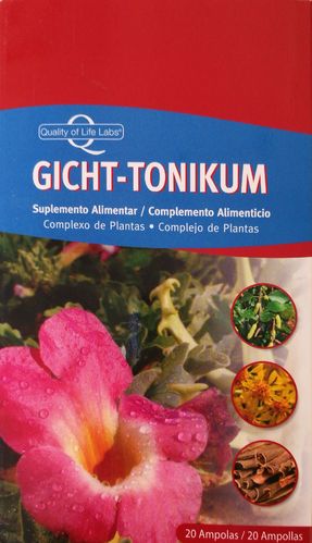 Gicht-Tonikum Tónico Gota Quality of Life Labs - 20 ampolas