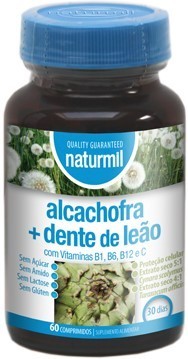 Alcachofra + Dente de Leão Naturmil - 60 comprimidos