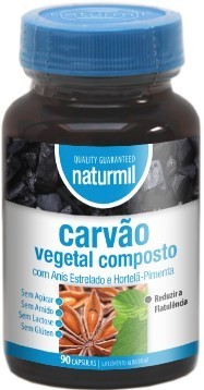 Carvão Vegetal Composto Naturmil - 90 cápsulas