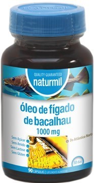 Oleo de Fígado de Bacalhau 1000mg Naturmil - 90 cápsulas