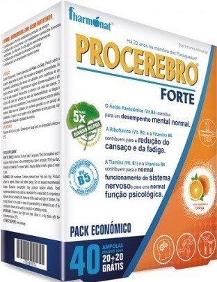 Procerebro Forte - 20 + 20 Ampolas Grátis PACK ECONÓMICO