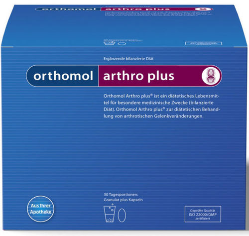 Orthomol arthro plus - 30 porções: pó + cápsulas
