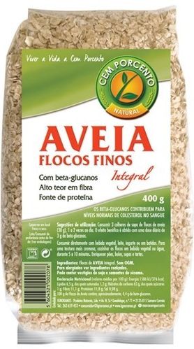 flocos de aveia cem porcento