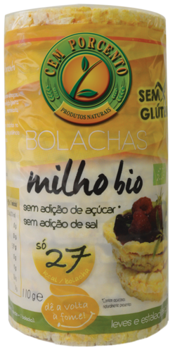 Bolachas de Milho Bio Cem Porcento - 110 gr.