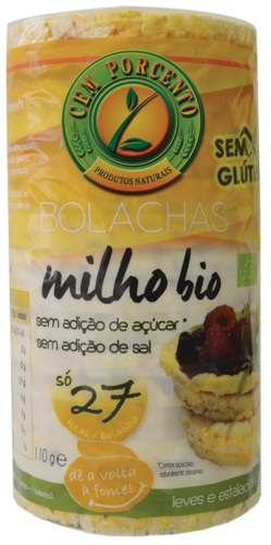 bolachas milho cem porcento