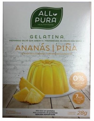 Gelatina Ananás All Pura - 1 saqueta de 28gr.