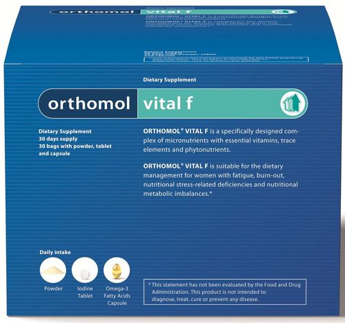 Orthomol vital f - 30 porções: pó + cápsulas