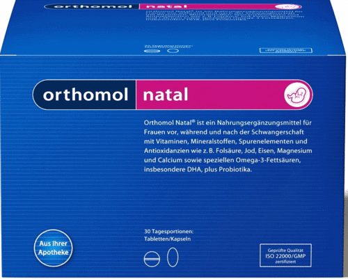 Orthomol natal - 30 porções:  pó + cápsulas