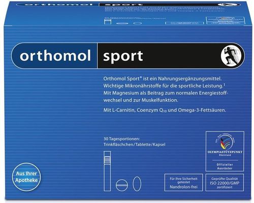 Orthomol sport - 30 porções: ampolas + comprimidos + cápsulas