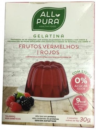 Gelatina Frutos Vermelhos AllPura - 1 saqueta de 28gr.