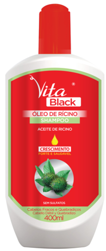 VitaBlack - Shampo Óleo de Ricínio - 400 ml