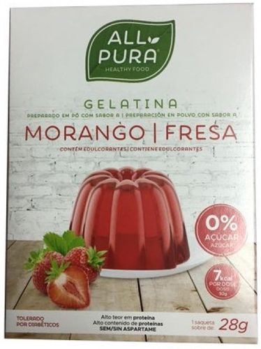 Gelatina Morango AllPura - 1 saqueta de 28gr.