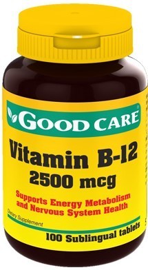 Vitamina B-12 Good Care 2500 mcg - 100 comprimidos sublinguais