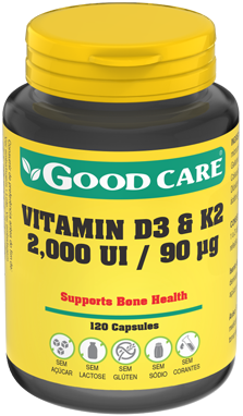 Vitamin D3 & K2 2000 UI Good Care - 120 cápsulas