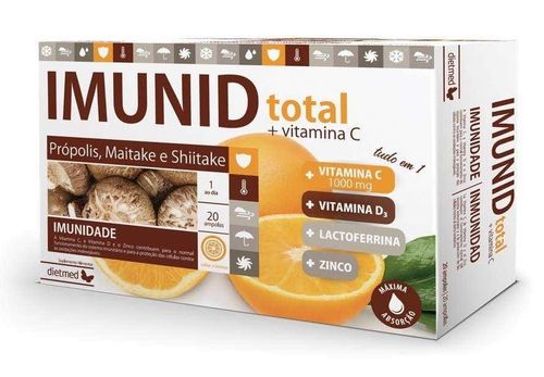 Imunid Total + Vitamina C - 20 ampolas
