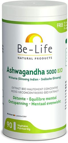 ashwagandha 5000 bio be-life - 90 cápsulas vegetais