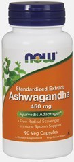 Ashwagandha 450 mg Now - 90 cápsulas vegetais