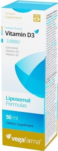 Vitamina D3 3000UI & K2 Lipossomal Vegafarma - 50ML
