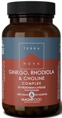 Ginkgo, Rhodiola & Choline Complex - 50 cápsulas