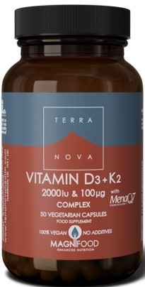 Vitamin D3+K2 2000iu & 100mcg Complex - 50 cápsulas