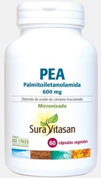 PEA Palmitoiletanolamida 600 mg Suravitasan - 60 cápsulas vegetais