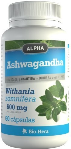 ashwagandha alpha 600mg bio-hera - 60 cápsulas