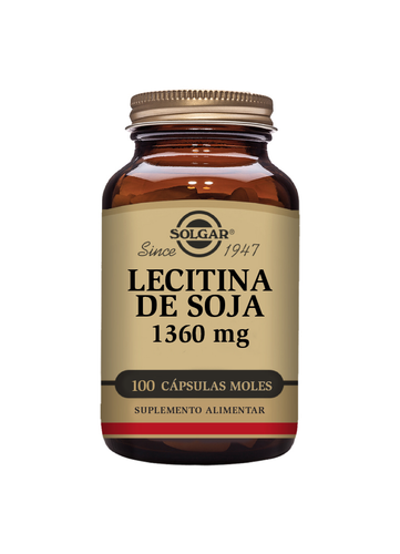 Lecitina de Soja 1360mg Solgar - 100 cápsulas moles
