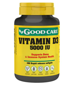 Vitamin D3 5000 IU Good Care - 100 Cápsulas Moles
