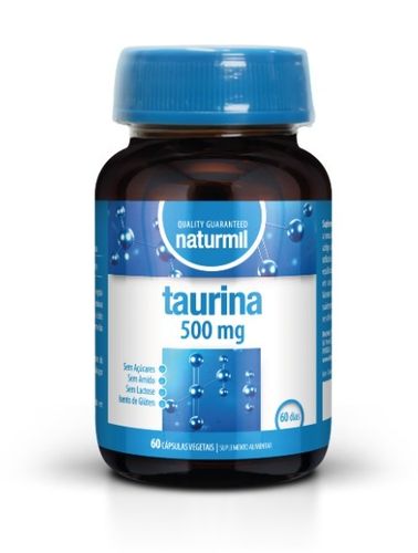 Taurina 500mg Naturmil - 60 Cápsulas Vegetais