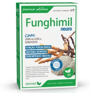 Funghimil Neuro com Juba de Leão e Cordyceps - 60 cápsulas