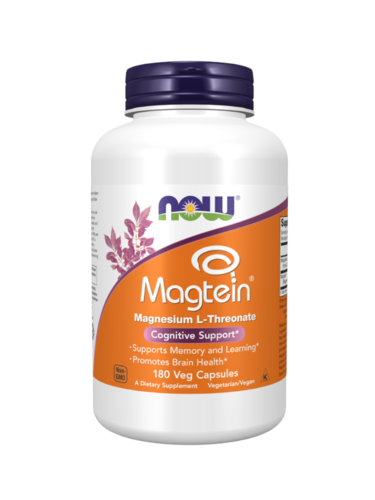 Magtein - Magnesium L-Threonate -  Now® - 90 cápsulas vegetais