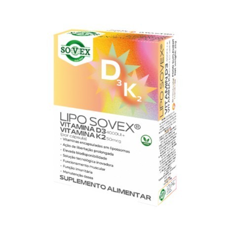 D3 + K2 Lipo Sovex® - 30 cápsulas